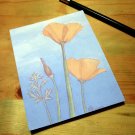California Poppy -100% ECO Memo/Note Pad, Includes Recycled Cedar-wood Pencil