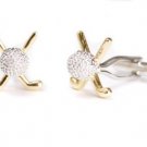 CUFF LINKS - GOLF CLUBS AND BALL