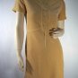 1970's Velour Mini Dress with Chain Laced Faux Corset! XS