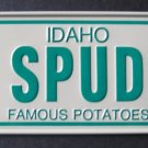 1982 POST CEREAL BOX  BICYCLE STATE LICENSE PLATE IDAHO