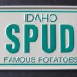 1982 POST CEREAL BOX  BICYCLE STATE LICENSE PLATE IDAHO