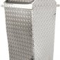 New Chrome Trash Can Metal Garbage Basket Lid FREE SHIP