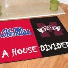OLE MISS MISSISSIPPI STATE BULLDOGS GAME MAT TEAM RUG