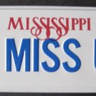 1982 CEREAL BOX BICYCLE STATE LICENSE PLATE MISSISSIPPI