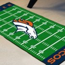 DENVER BRONCOS FOOTBALL FIELD RUG GAME MAT FREE SHIPPIN