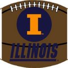 ILLINOIS FIGHTING ILLINI UI FOOTBALL RUG MAT WOVEN 6 FT
