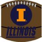 ILLINOIS FIGHTING ILLINI UI FOOTBALL RUG MAT WOVEN 6 FT