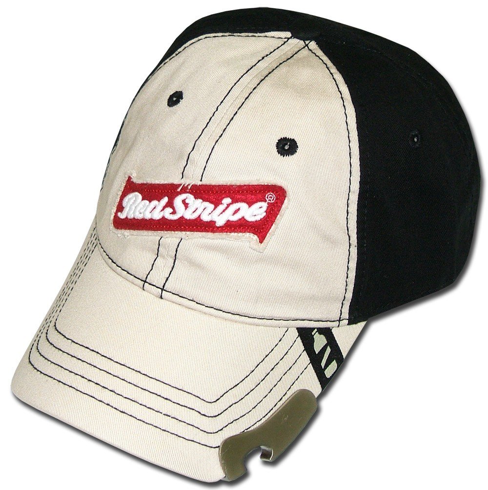 Red Stripe Jamaican Beer Bottle Opener Baseball Cap Hat