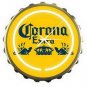 Corona Extra BeerYellow Bottle Cap Bar Sign Neon Clock