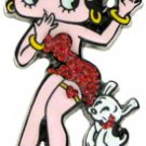 Sexy Betty Boop Chrome Rhinestone Dress Key Chain Ring FOB