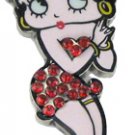 Sexy Betty Boop Chrome Rhinestone Dress Key Chain Ring FOB