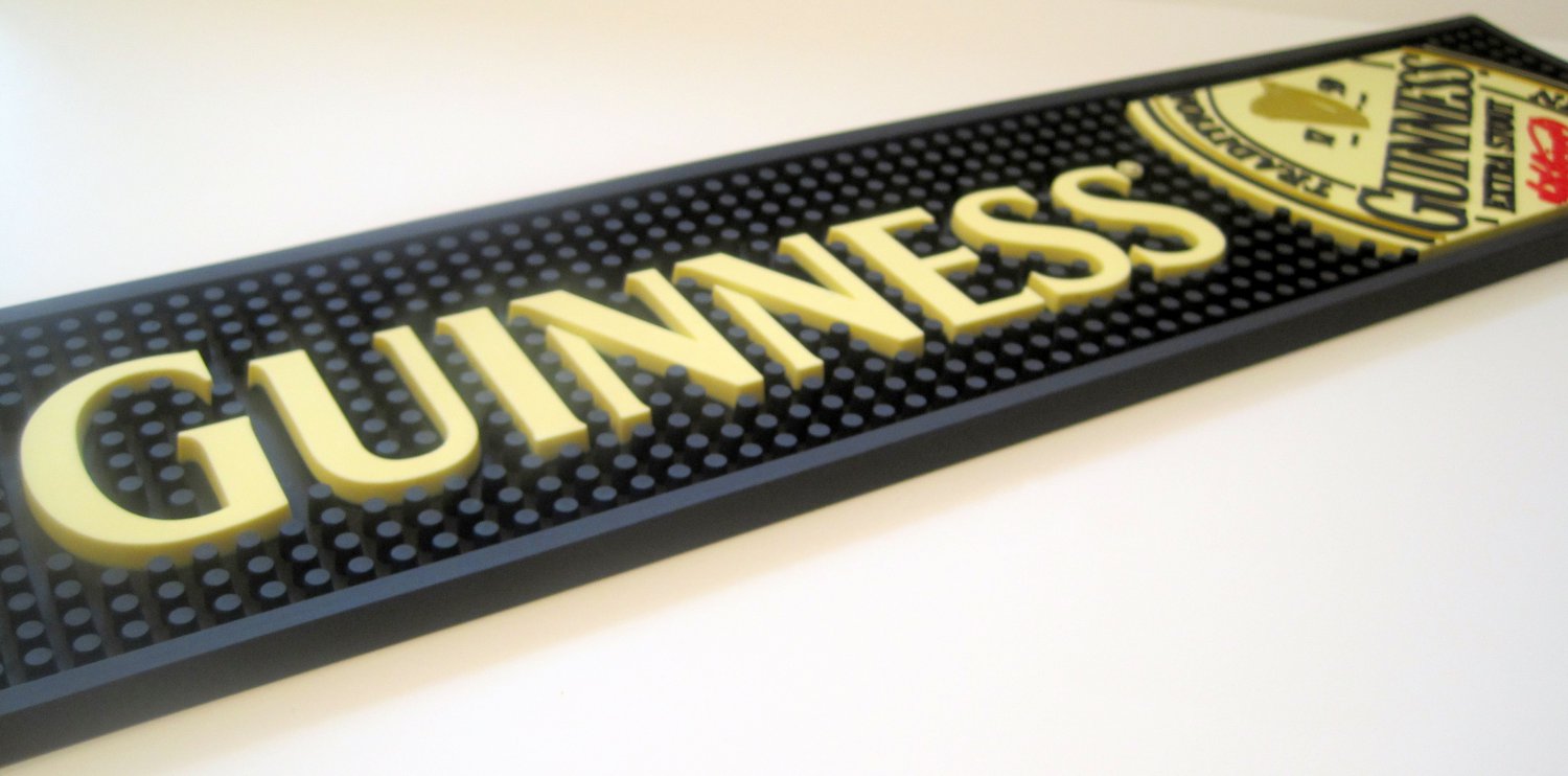 Guinness Extra Stout Irish Beer Pub Pint Glass Bar Mat