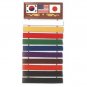 Korean Japanese US Flag Taekwondo Karate Kung Fu Jiu Jitsu Martial Arts Black Belt Display