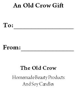 Old Crow Gift Tag