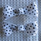 White w/ Black Polka Dot