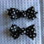 Black w/ White Polka Dots Bow