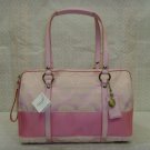 NWT COACH SIGNATURE STRIPE ZIP SATCHEL HANDBAG # 13551 ~ New with Tag ~