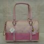 NWT COACH SIGNATURE STRIPE ZIP SATCHEL HANDBAG # 13551 ~ New with Tag ~