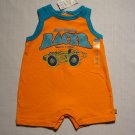 THE CHILDREN'S PLACE 0-3 Months World Champion Racer Orange Romper One-Piece NEW
