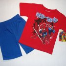 SPIDERMAN Boy's 2T Shorts, T-shirt Set, Outfit, NEW