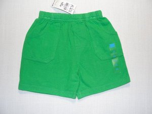 CHILDREN'S PLACE Boy's 3-6 Months Green Cotton Shorts, NEW