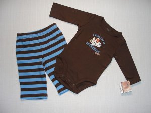 CARTER'S Boy's 3 Months Astronaut Shirt Pants Set, NEW