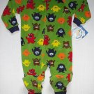 CARTER'S SUPER-COMFY Boy's 3T Fleece 'MONSTER' Sleeper