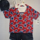 B.T. KIDS Boy's 4T 4-Piece Denim Shorts Set w/ Hat, NEW