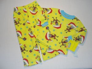 NICKELODEON SPONGEBOB SANTA 4T Fleece Pajama Set, NEW