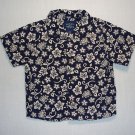 Bowen & Wright Boy's Size 24 Months Navy Blue Floral Short-Sleeved Shirt