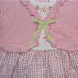 YOUNGLAND Girl's 3T Pink Floral Gingham Dress, NEW