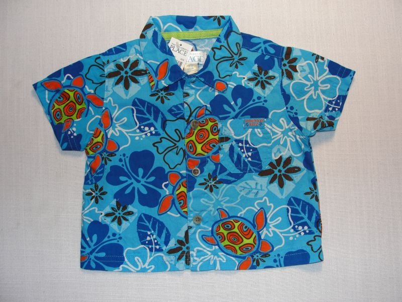 CHILDREN'S PLACE Boy's 3-6 M Short-Sleeved Shirt, NEW