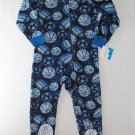 JUMPING BEANS Boy's Size 4 Blue Sports Fleece Pajama Sleeper, NEW