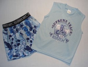 CHILDREN'S PLACE Boy's Size 2/3 BMX Pajama Shorts Set