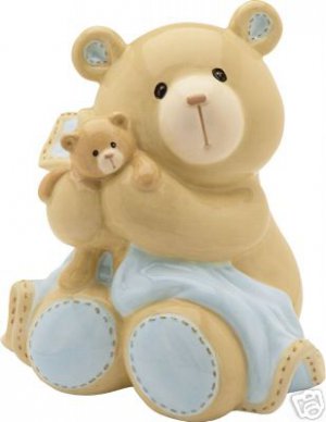 Gund Boy's Bear Tales Collection Ceramic Bank
