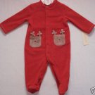 FIRST IMPRESSIONS 3-6 Months Fleece Reindeer One-Piece