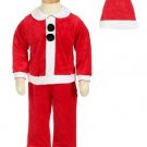 BEBINI 12 Months Velour Santa Claus Suit Outfit NEW