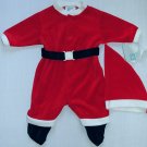 LITTLE ME 3 Months Red Santa Claus Suit and Hat Set, NEW