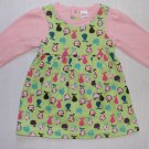 CIRCO Girl's 6 Months Green and Pink Dress Set, Fruit Theme, NWOT