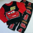 DISNEY CARS LIGHTNING MCQUEEN Boy's Size 4 Fleece Pajama Set, NEW