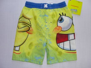 NICKELODEON SPONGEBOB Boy's 4T Swim Shorts, Trunks, NEW