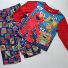 SESAME STREET Boys 4T ELMO, COOKIE MONSTER, OSCAR Pajama Set, NEW