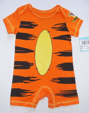 DISNEY Boy's 3-6 Months TIGGER One-Piece Romper, Costume, NEW