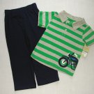 CARTER'S Boy's Size 3T Striped Motorcyle Shirt, Pants Set, NEW