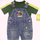 BELUGA NEW YORK Boy's 18 Months Denim Shortalls, Shirt Set, TRUCK, NEW