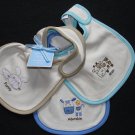 THE CHILDREN'S PLACE Baby Boy's 3-Pack Bib Set, Animals, NEW