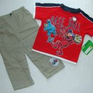 SESAME STREET Size 3T Elmo Baseball Pants Outfit, NEW