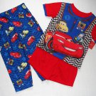 DISNEY PIXAR CARS LIGHTNING MCQUEEN Boy's Size 3T 3-Piece Pajama Set, NEW