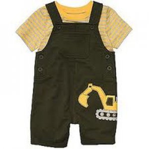 CARTER'S 9 Months Construction Shortalls, T-Shirt, NEW