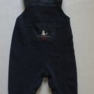 OSHKOSH Boy's Size 3-6 Months Navy Blue Fleece Overalls, Mohair Blend, Wolf
